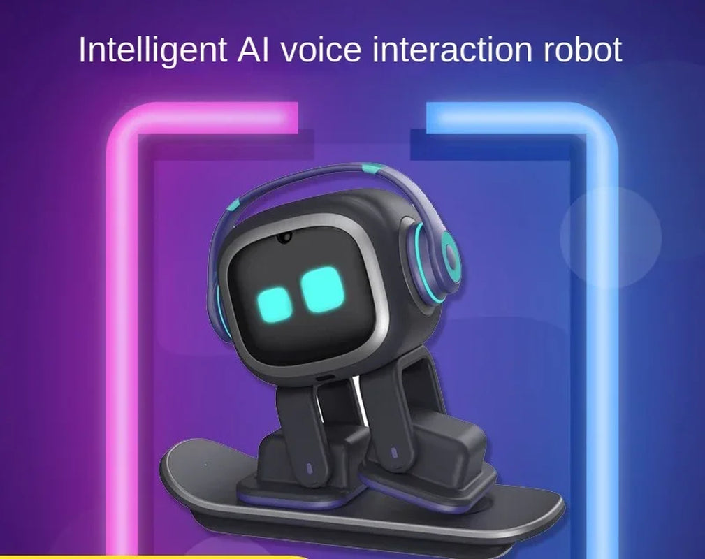 Desktop Companion EMO Robot Intelligent AI Emotional Communication Interactive Dialogue Recognition EMO Pet/Battery Charger