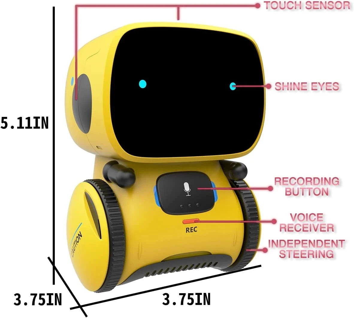 Emo Robot Smart Robots Dance Voice Command Sensor, Singing, Dancing, Repeating Robot Toy for Kids Boys and Girls Talkking Robots