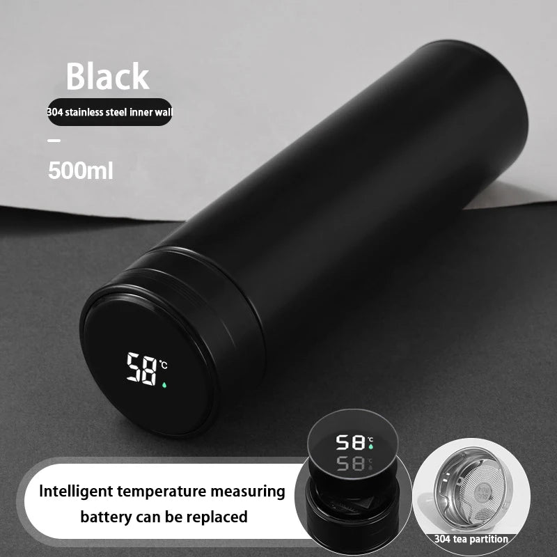 Smart Digital Water Bottle Keeps Cold and Heat Thermal Bottle Stainless Steel Thermos for Baby Children Kids Terms