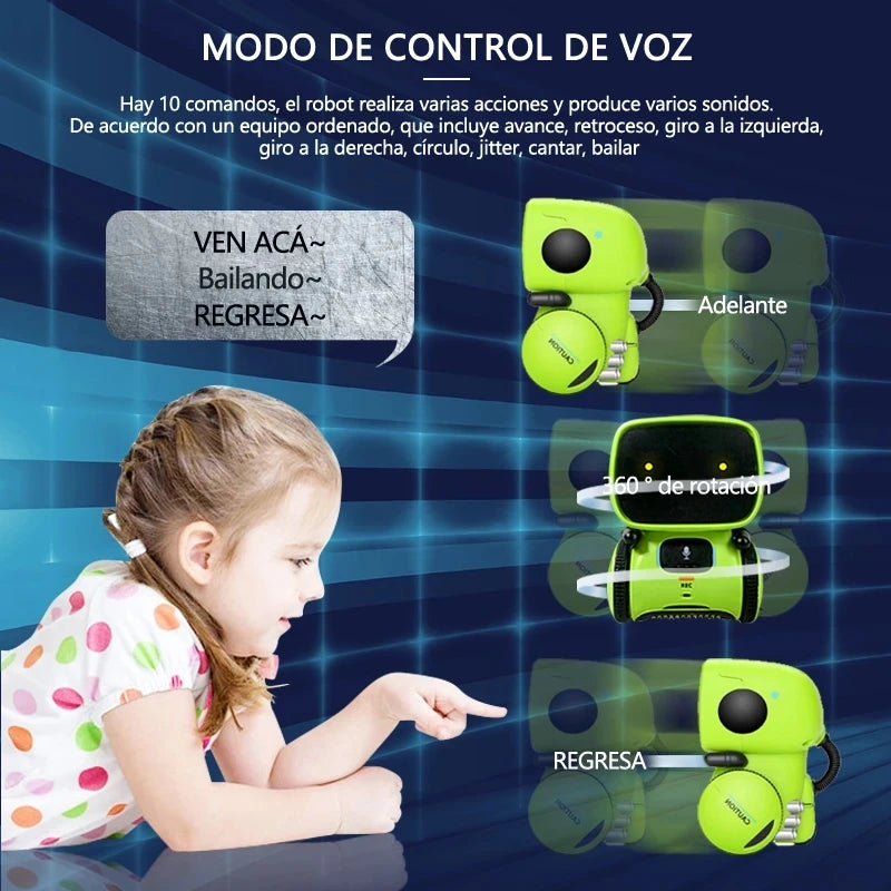 Emo Robot Smart Robots Dance Voice Command Sensor, Singing, Dancing, Repeating Robot Toy for Kids Boys and Girls Talkking Robots